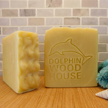 Load image into Gallery viewer, April Showers indeed brings forth May flowers and you will feel like a flower but not smell like one. With no fragrances or coloring added you will feel refreshed like you showered under a warm summer rain. Try this natural soap and delightful lather. Dolphin Wood House promises to leave your skin feeling much better than it was.   • 4oz bar • Very moisturizing • Great lather, lots of bubbles • No fragrance or color added, just natural oils and butter.