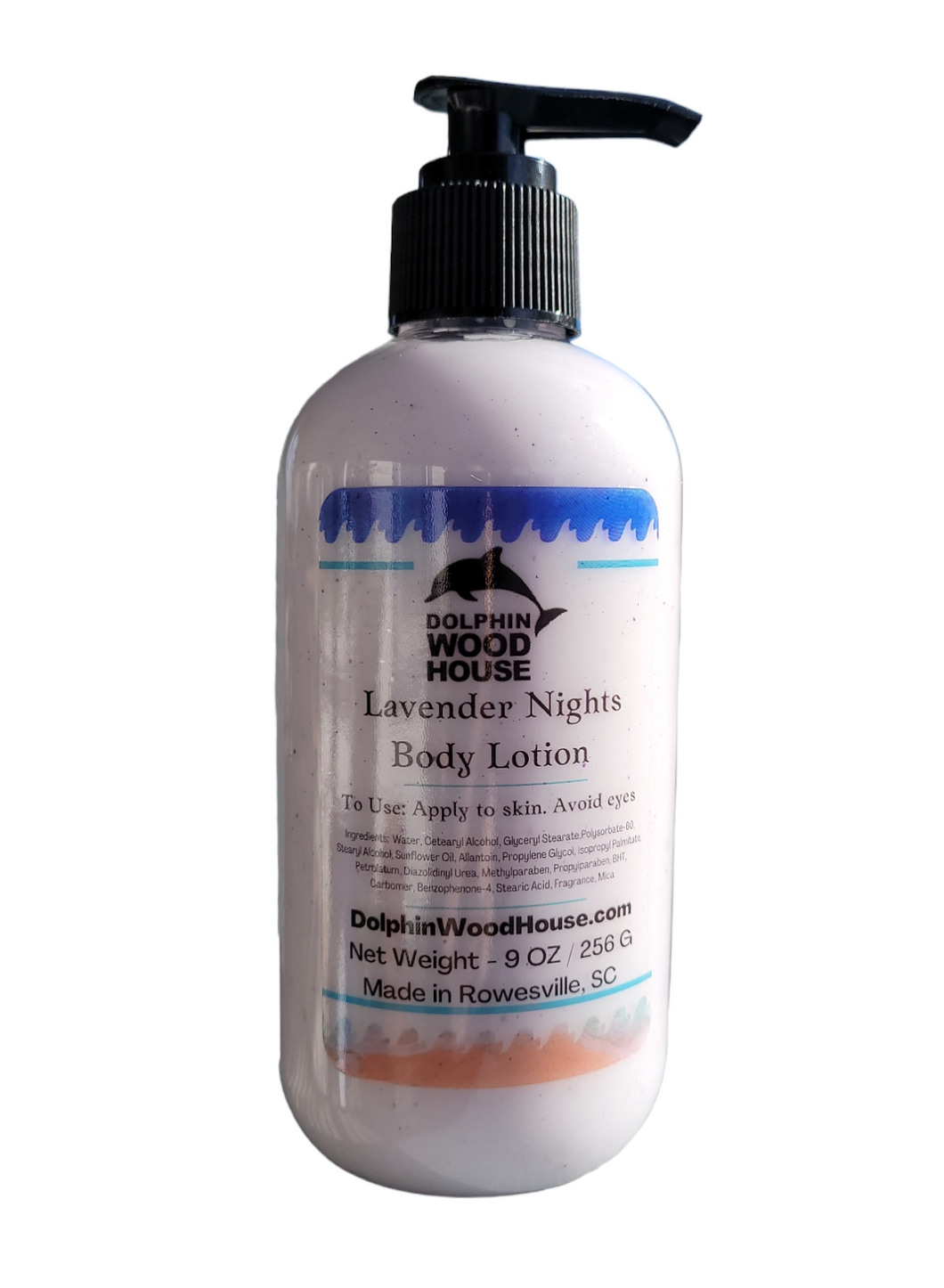This lotion soaks into your skin like heaven and leaves a light lavender fragrance. • 8 oz container with pump type lid • Very relaxing lavender fragrance • A little goes a long way